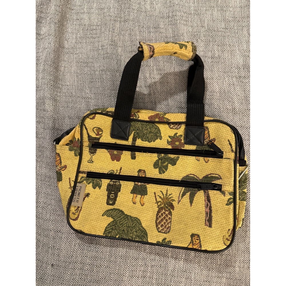 Pioneer Express Vintage Tropical Hawaii/ Honolulu Tiki Lua Tote Bag For Carry On